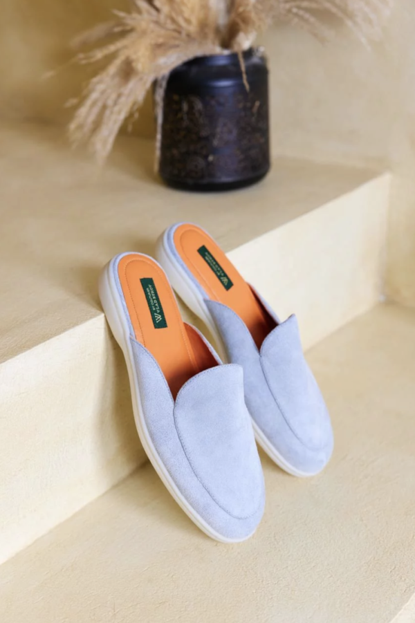 Violet Velvet Mules